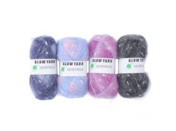 Mali 4 Rolos Fio Luminoso 152yd Macio para Crochê e Tecelagem Diy Iniciantes Type 2