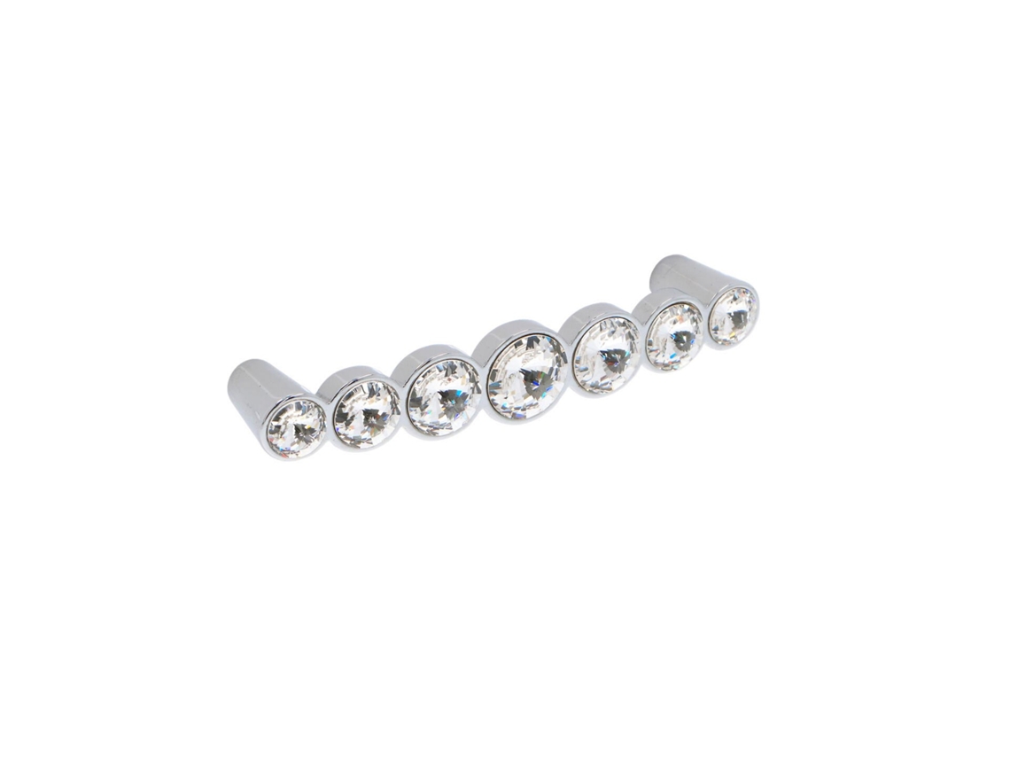 Conjunto de 25 Puxadores em Zamac com 96mm de centro, cristal cromado HARDWAREXCHANGE
