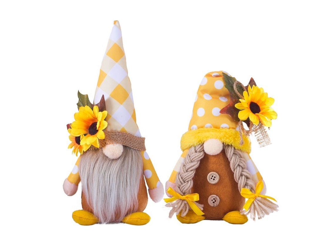 Bonecos Gnomos Girassol Plush 2pcs NOVA LINE