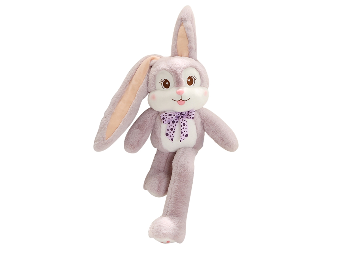 Walshlxq brinquedo de Pelúcia de Coelho com Orelhas Ajustáveis, Travesseiro Macio, Presente de Aniversário e Páscoa, Alivio do Estresse