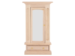 Ats armário de Madeira com Espelho para Casa de Bonecas 1:12, Móvel de Quarto e Decoração