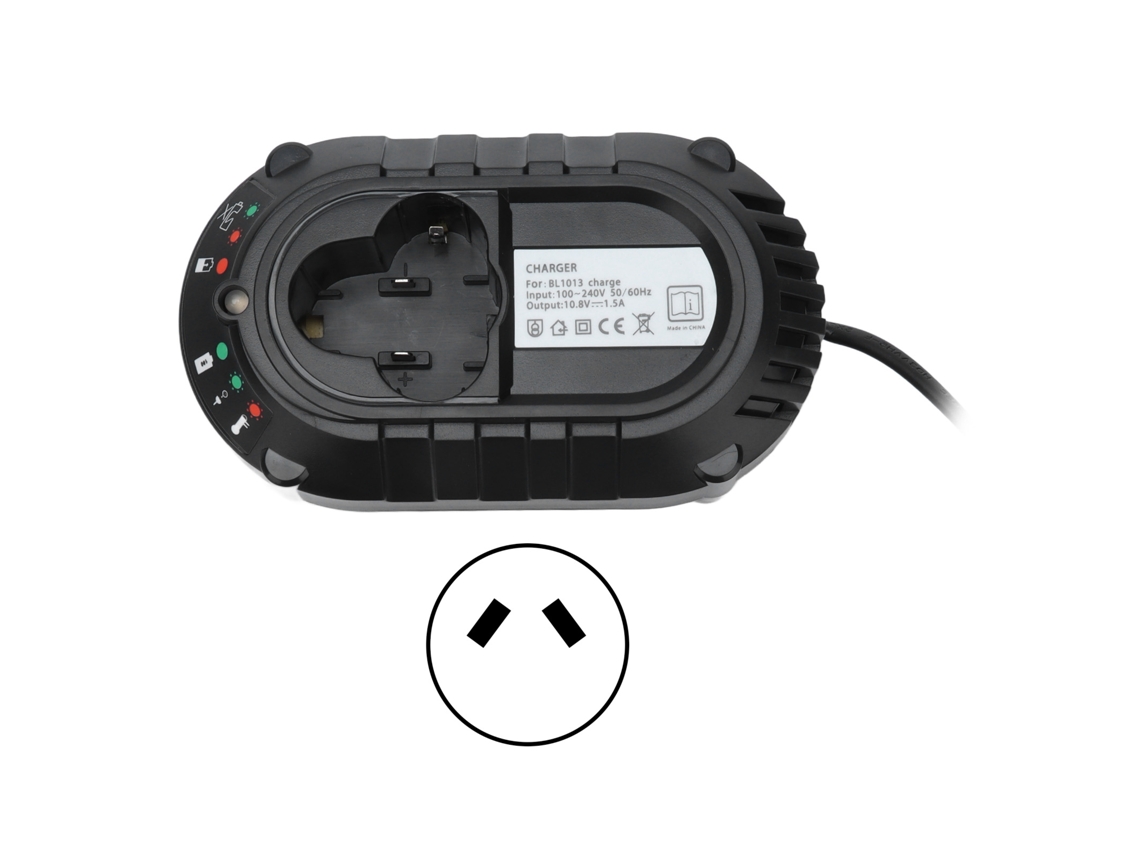 Carregador de bateria de íon-lítio com proteção contra curto-circuito, 10,8 V, para BL1013 BL1014, 100-240 V, fácil de usar.