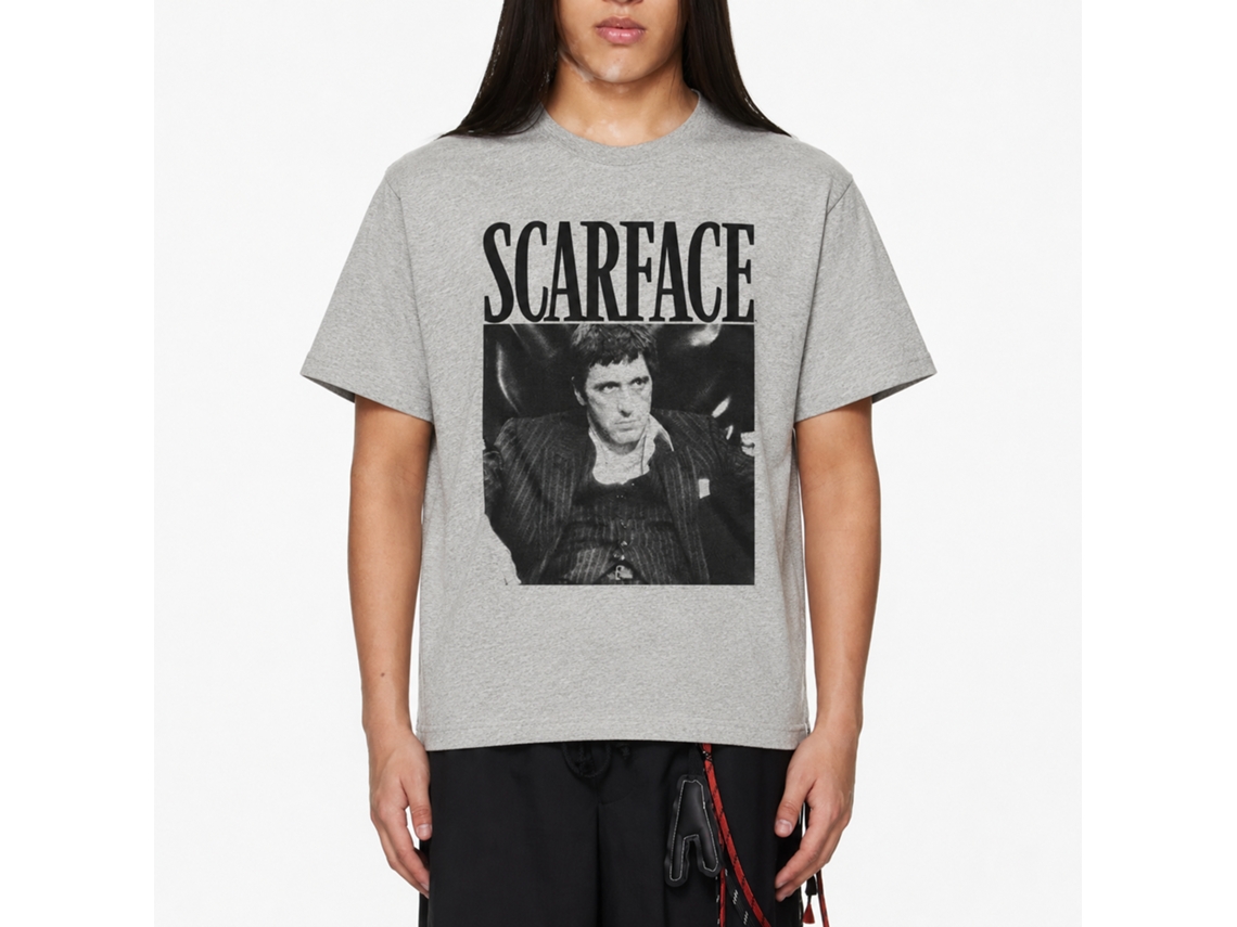 Rockinstone Scarface Movie Gangsta Heather Gray Adult T-shirt Size:xl
