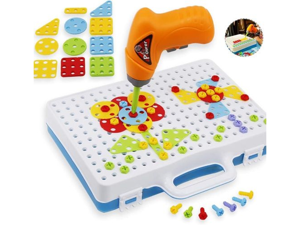 Jogo Montessori Plug In Com Furadeira, Brinquedo Educativo Criativo Slowmoose
