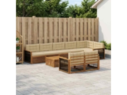 Vidaxl Conjunto De Sofás Para Exterior Com Almofada 9 Pcs