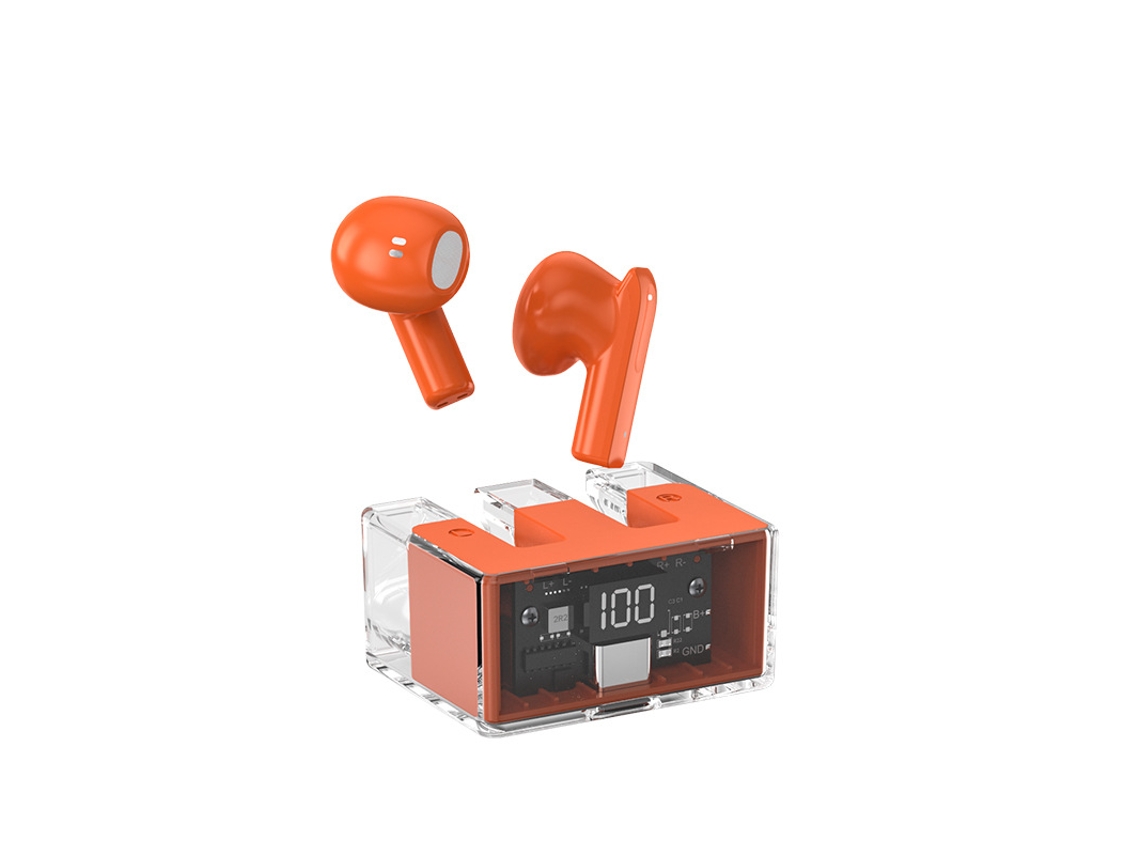 Auriculares Bluetooth True Wireless  5.0 Estojo de Carregamento Sem Fio Cancelamento de Ruído Tempo de Carregamento