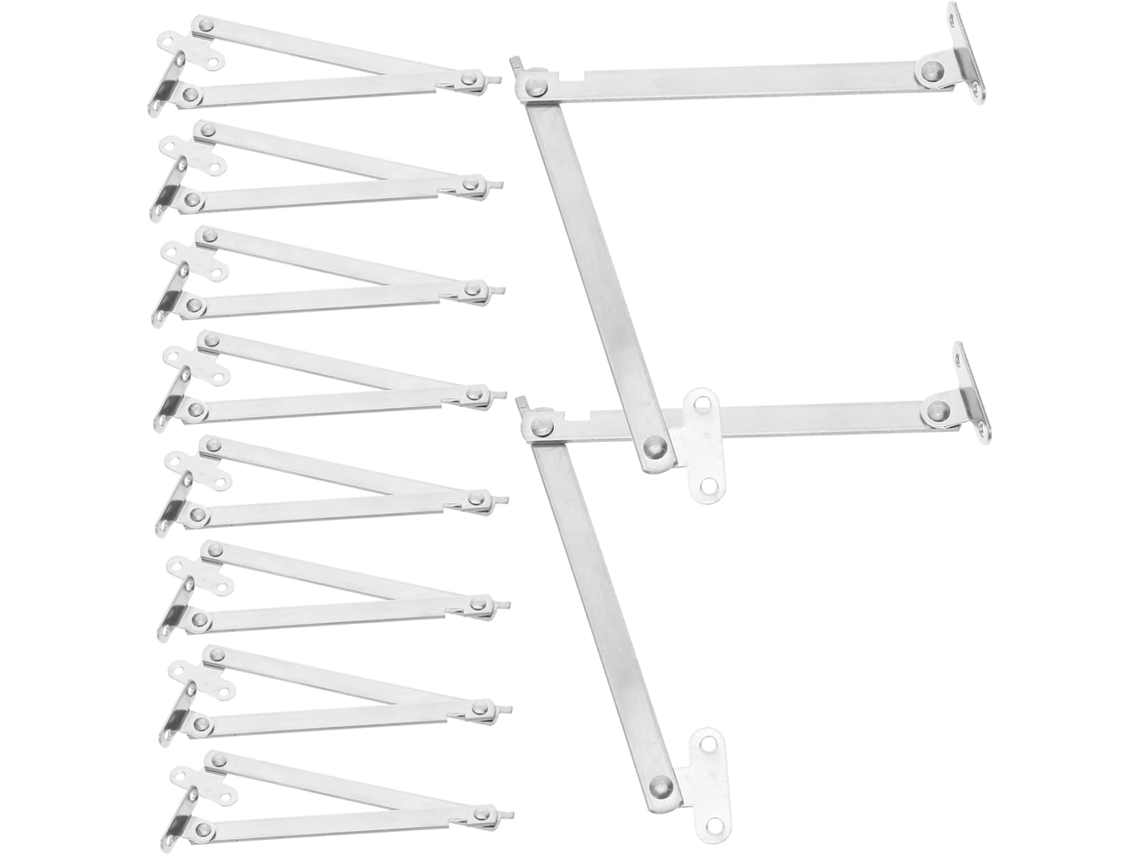 Conjunto De 10 Dobradiças Aço Inoxidável Para Tampa Dobrável, Com