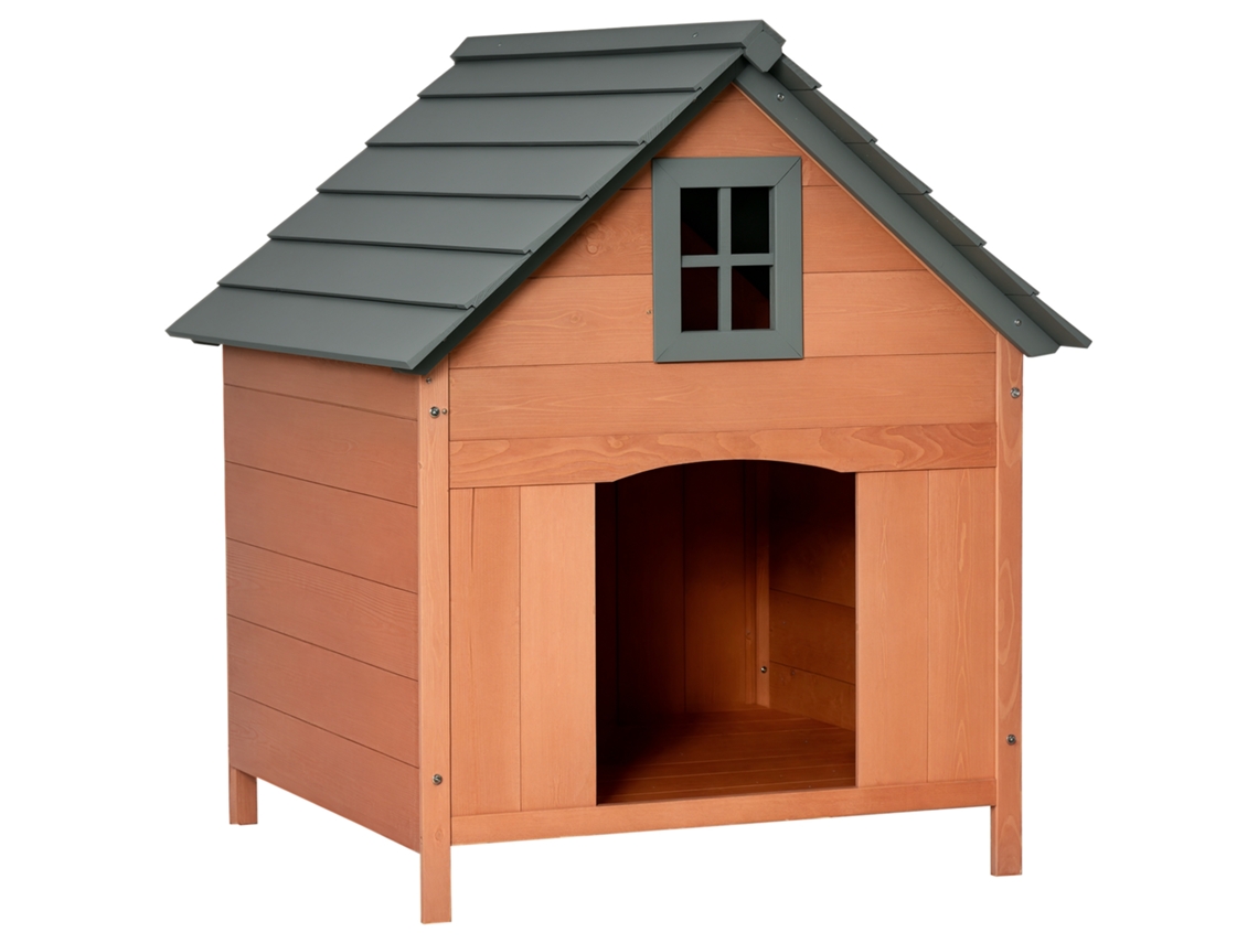 Elevou o Galpão para Cães de Até 15 Kg. Cama de Cachorro para Gato Ao Ar Livre em Madeira de Abeto. 81,3x91,5x98,5 Cm Ge
