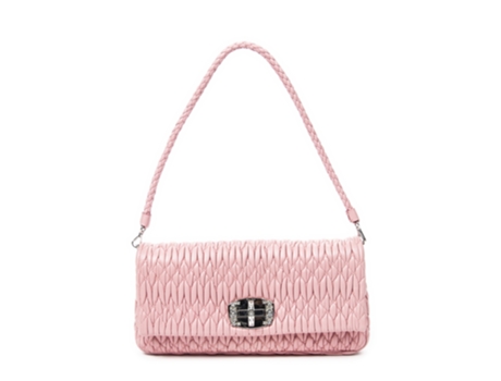 Miu Miu Pink Small Crystal Flap Clutch Null Object Object