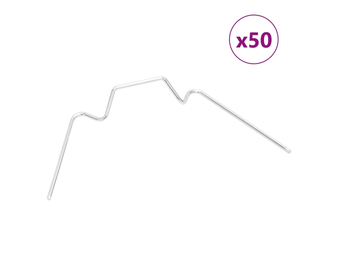 Vidaxl Clipes Para Estufa 50 Pcs Tipo W Aço Galvanizado
