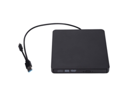 Lurelia Leitor Dvd Externo Usb 3.0/tipo C, Unidade Cd/dvd Portátil De Baixo Ruído Para Laptop E Pc