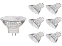 Lurelia Pack De 6 Lâmpadas Halógenas Mr11 Gu4 20w 12v 2700k, Branca Quente, Regulável, Sem Cintilação, Luz Estavel
