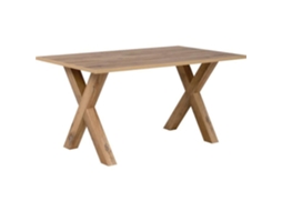 Mesa de jantar individual MANZANO - Retangular - Carvalho Flagstaff - 8 pessoas - 160 x 75 x 90 cm AUCUNE