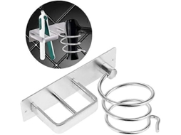 Suporte Para Secador De Cabelo, Em Alumínio, Para Secador E Chapinha, Para Uso Na Parede De Banheiros, Quartos E Hotéis.