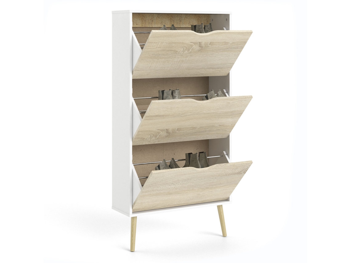 Sapateira moderna Tajo com 3 gavetas basculantes WELLHOME