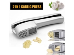Espremedor De Alho Em Aço Inoxidável, Fácil Limpeza Para Cozinha, Espremedor De Alho Em Aço Inoxidável, 2 Em 1 Slowmoose