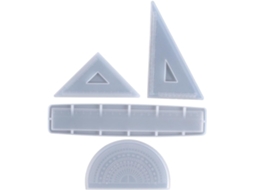 Molde De Silicone Para Régua Reta Diy, 1 Conjunto Branco