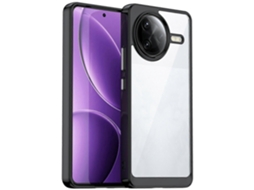 Capa Protetora De Acrílico Tpu Transparente Preta Para Xiaomi Poco F7 Ultra 5g / Redmi K80 Pro 5g