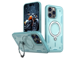 Capa Armor Híbrida Pc Tpu Para Iphone 15 Pro - Suporte De Anel Magsafe