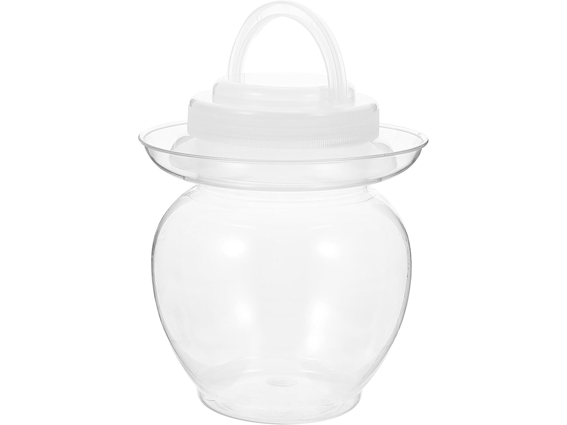 Pote Hermético De Plástico Transparente Para Conservar Legumes