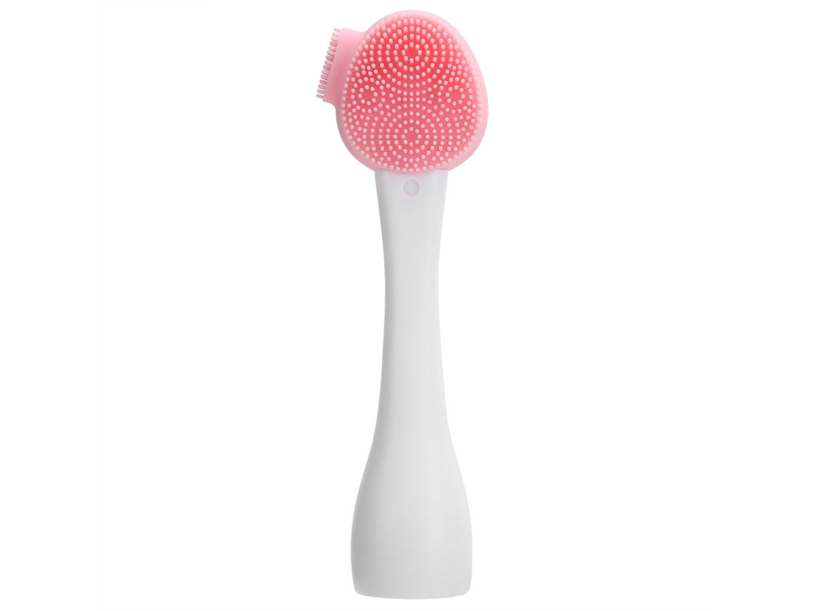 Escova De Limpeza Facial Silicone Mão Rosa Branca