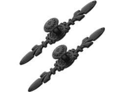 Puxador De Armário C630 Em Liga Zinco Preta Esculpida, 2 Peças, 12, 2cm 4, 80pol