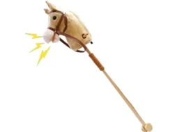 Cavalinho De Pau Pelúcia Com Som, Brinquedo Desenho Animado Para