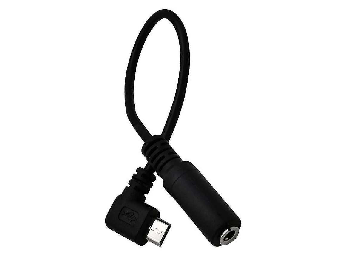 Cabo Adaptador De Áudio Micro Usb Para Conector 3,5 Mm Com Ângulo Reto E Usb Macho
