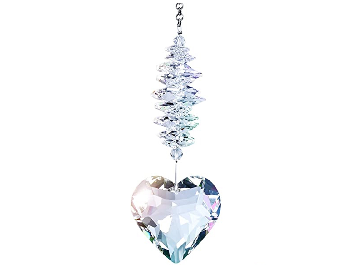 Cristal K9, Criador De Arco Íris Em Forma De Coração, Apanhador De Sol Para Decoração De Festas Em Casa, Pingente De Cristal Com Bola Facetada Transpa