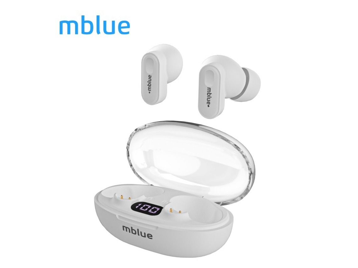 Auriculares inalámbricos MBLUE AR01 BT 5.4 con cancelación de ruido, micrófono y pantalla LED para deportes | S/MARCA