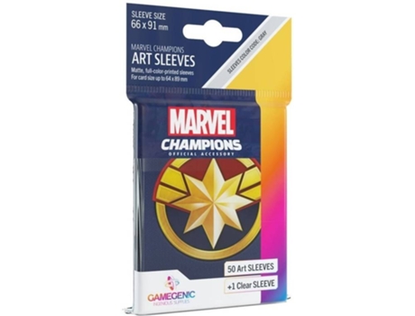 Sleeves para Cartas   Marvel Champions Captain Marvel