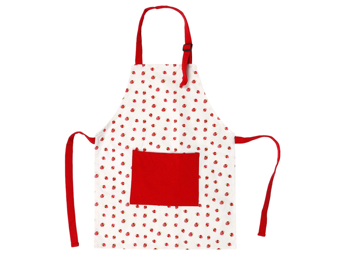 VYLARA Avental De Cozinha Elegante, Design Vintage De Morangos, Lona 100 Algodão Respirável Com Alças Ajustáveis No Pescoço E Na Cintura Para Cozinhar, Pint