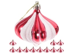 12 Enfeites De Natal Com Bolas Brilhantes Para Pendurar Na Árvore. Olysi Shop