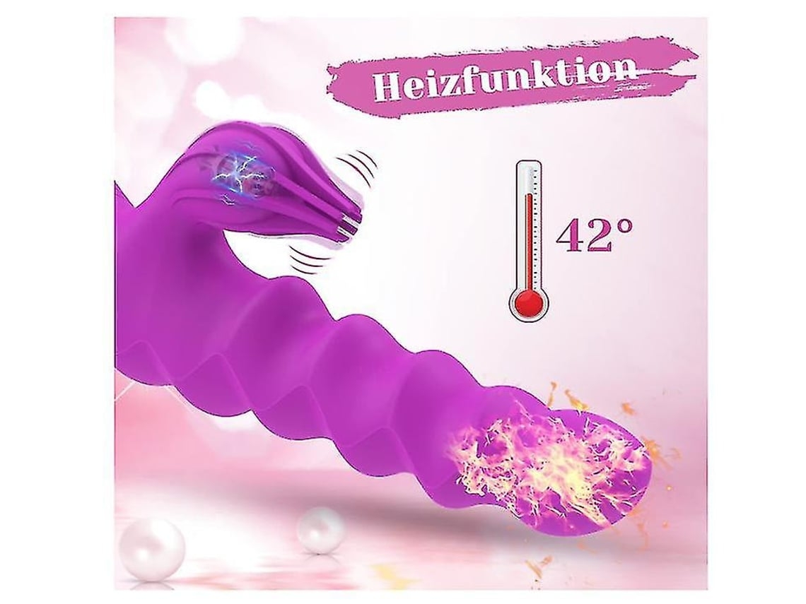 Vibrador Feminino De Ponto Gcom Controle Remoto E Função De Aquecimento Vibrador De Impulso 10 Modos Roxo Lalamoli