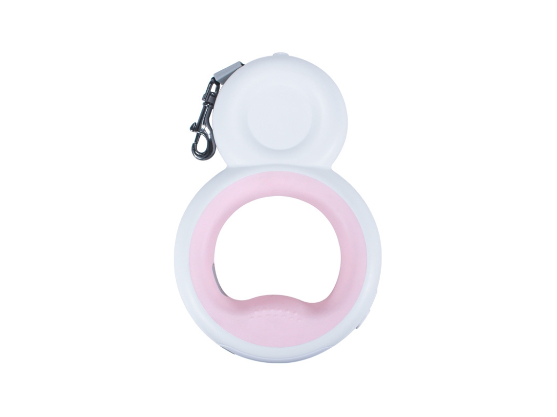 Trela Ajustável Cães, 3m Extensível Retrátil, Lanterna Led, Pequeno/médio, 15kg, Rosa, 5m ZYBLSSBB