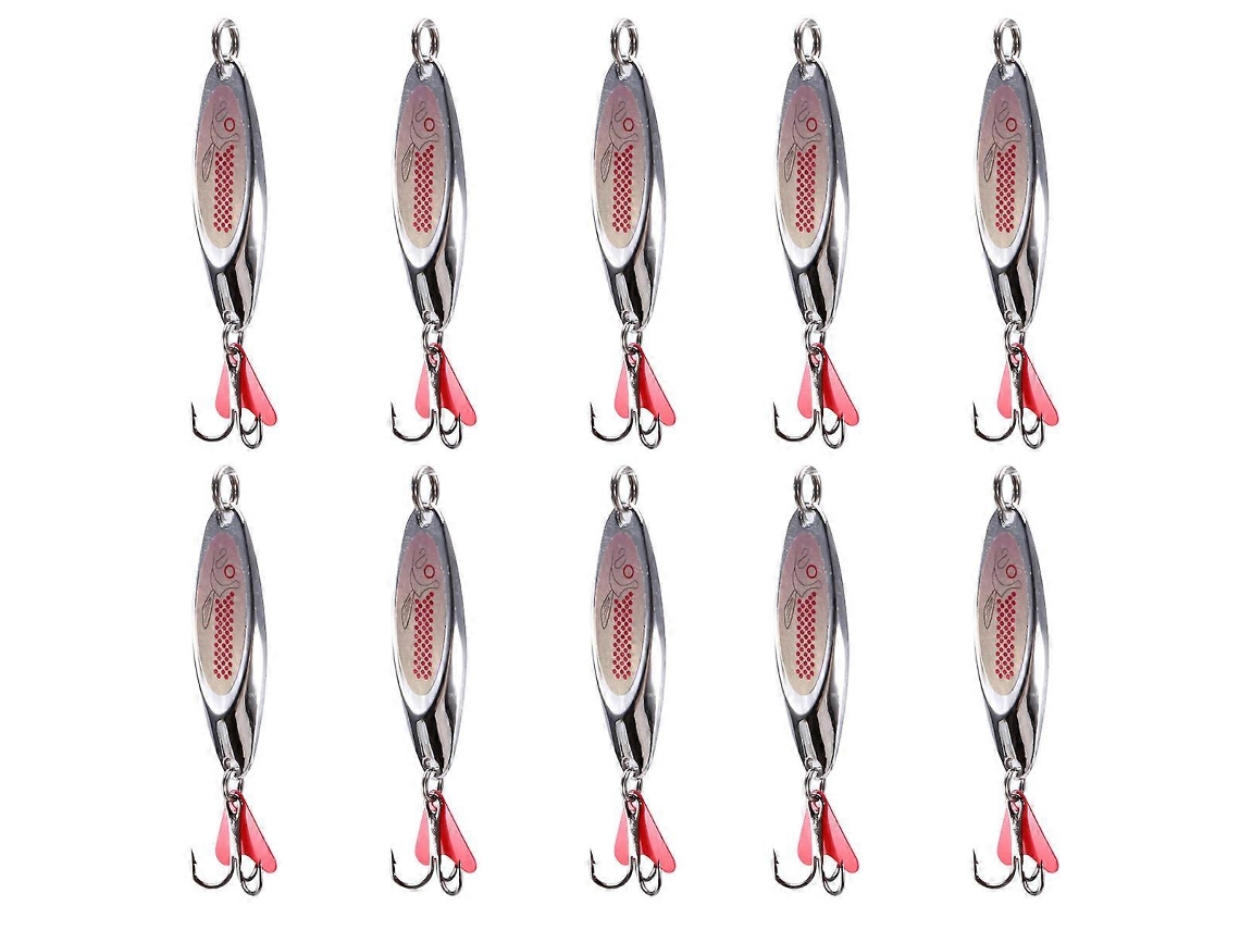 10 Iscas Artificiais Spinner Para Pesca De Trutas 7g Com Sequins E Ruído