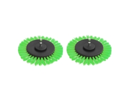Kit com 2 escovas duráveis de 3,5 polegadas para furadeira elétrica, ideais para carpetes e decoração (verde)