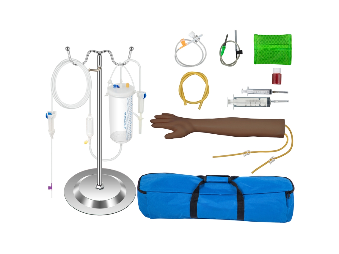 Kit De Prática De Braço Intravenoso Succebuy Para Flebotomia Em Pvc, Pele Escura Para Punção Venosa