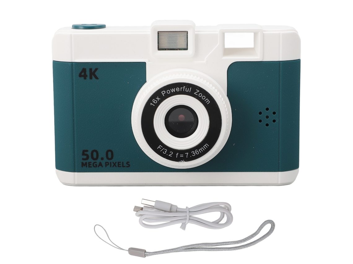 2026 câmera Digital Compacta 1080p 50mp com Zoom Digital 8x, Câmera de Viagem Portátil Ponto e Disparo