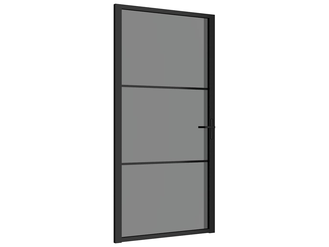 Maison Exclusive - Porta De Interior 102,5x201,5 Cm Vidro Esg E Alumínio Preto