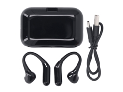 Ats audífonos de Tradução Ai Transmissão em Tempo Real Som Hd Batseria Longa Auriculares Abertos para Viagens Negócios Aprendizagem Preto