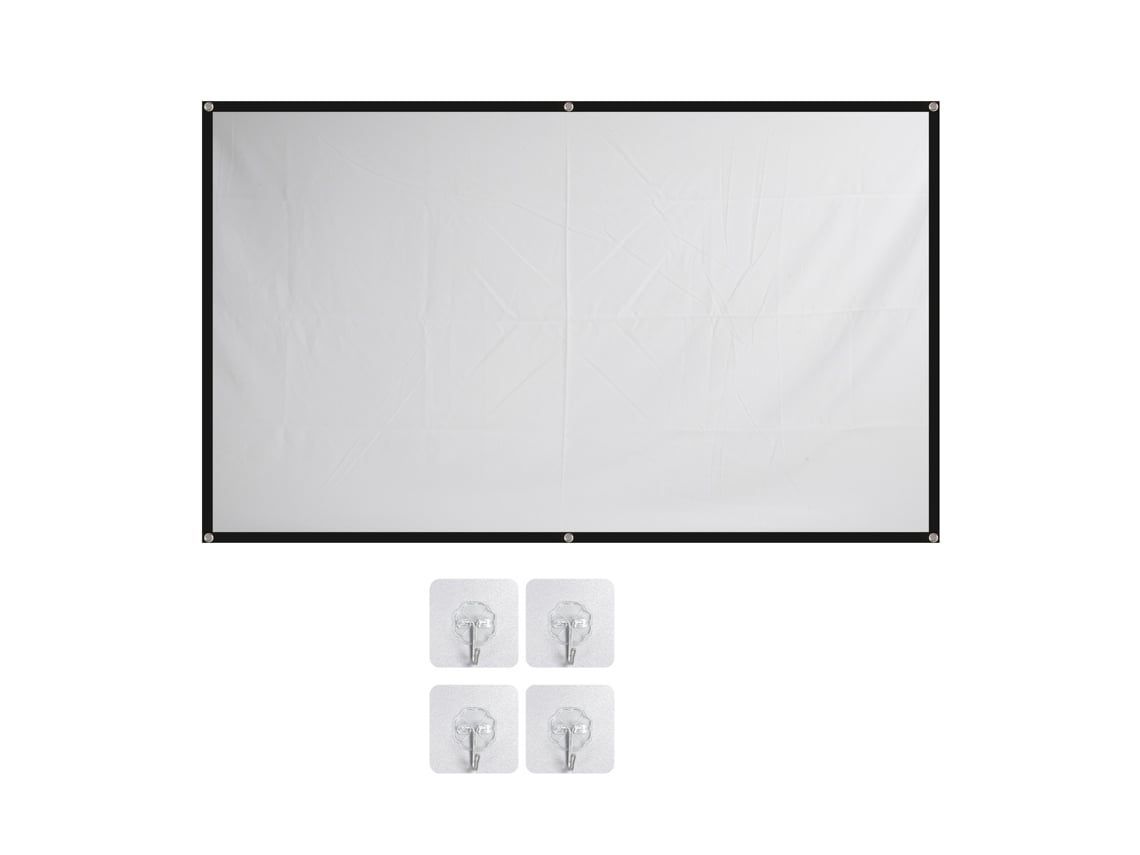 Tela de projetor 16:9 HD 84 polegadas portátil alta densidade para home theater e exterior | S/MARCA
