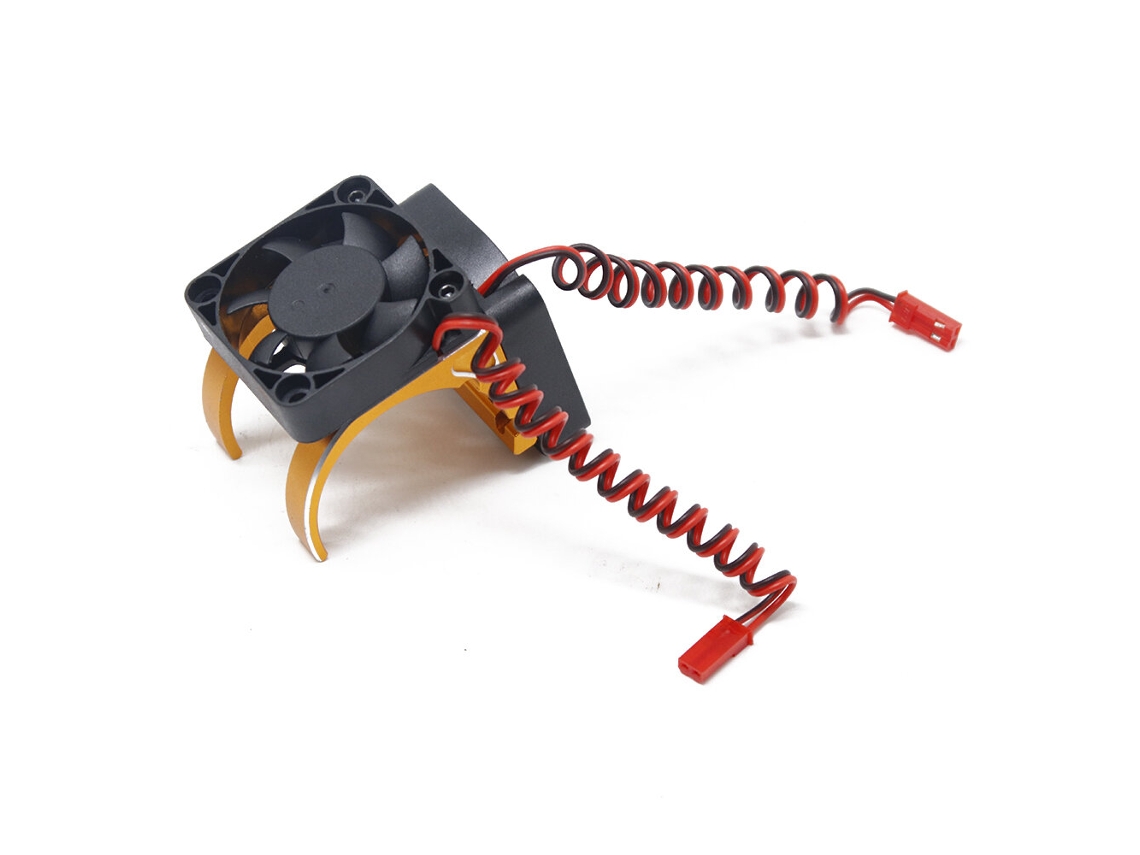 Tampa do Ventilador de Arrefecimento do Radiador com Motor Duplo de 42 Mm para Automóvel Rc Arrma 4082 MDUG (dourado)