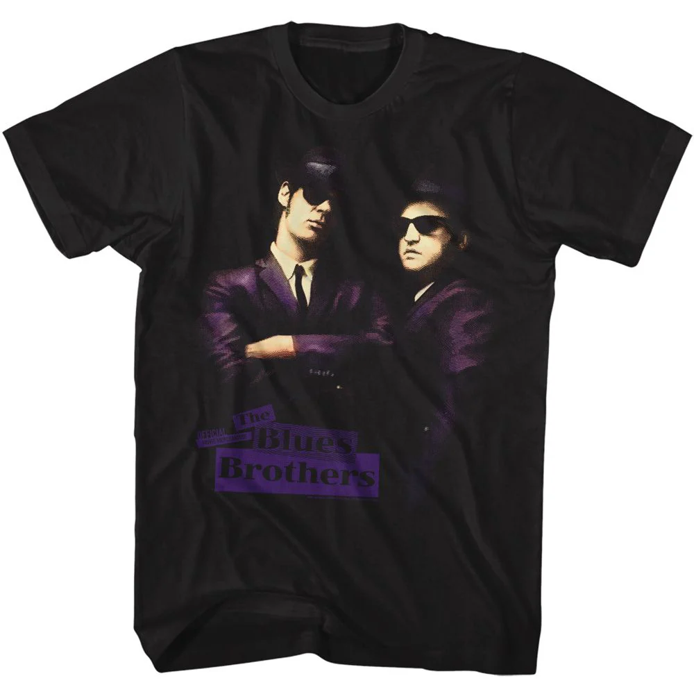 Unisex Adult T-shirt Rockinstone The Blues Brothers Movie Placards Black Sizel