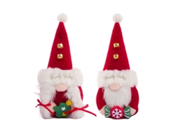 Bonecos de gnomos Nova Line Linjou, decorativos, casal, natal, pelúcia