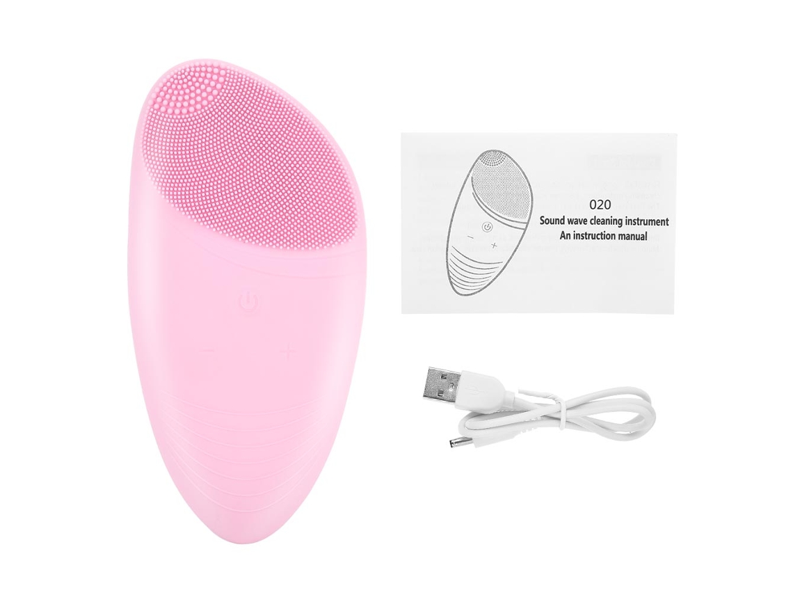 Escova De Silicone Mini Para Limpeza E Massagem Facial