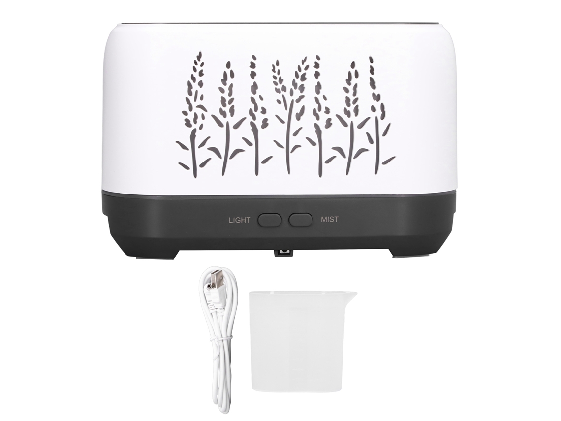 Umidificador Ultrassônico 200ml Usb com Luz de Chama Aromaterapia Branco | S/MARCA