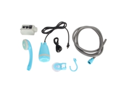 KIT Chuveiro Portátil USB para Acampamento com Bomba de Água Externa Ajustável (2200mAh) Azul