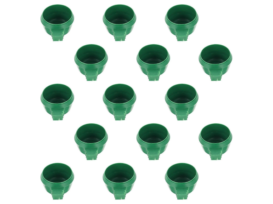 Comedouro de Plástico para Pássaros, Conjunto com 15 Unidades, Verde AQUAFORGE
