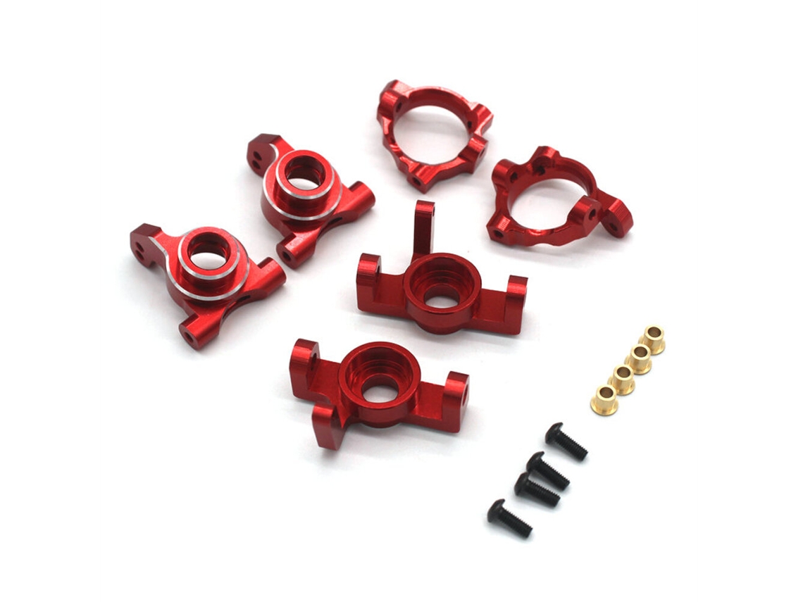 Conjunto Cubo Direção Traseiro Assento Rodas Traseiras Metal Modelo C para Carros Rc 1/14 Zd Racing Mt16 Rlaarlo Jiusi Mt14r Pt14r Peças MDUG